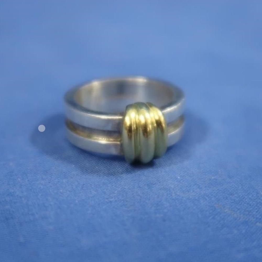 TIFFANY & CO. RARE ATLAS 1995 GROOVE LOVE BAND RING SZ 6 8.6G
